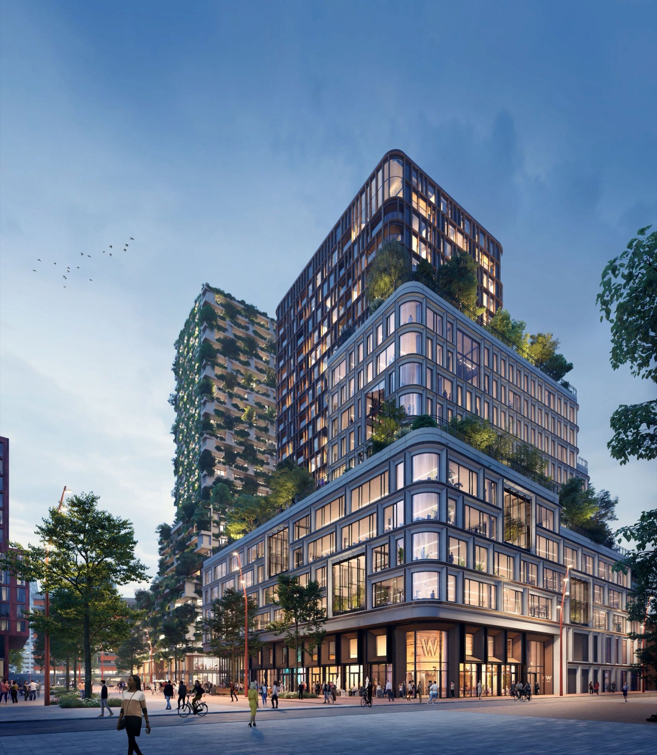 Wonderwoods kantoorgebouw Amsterdam — verhoogde computervloer in duurzaam kantoorcomplex door Anomalie System Floors