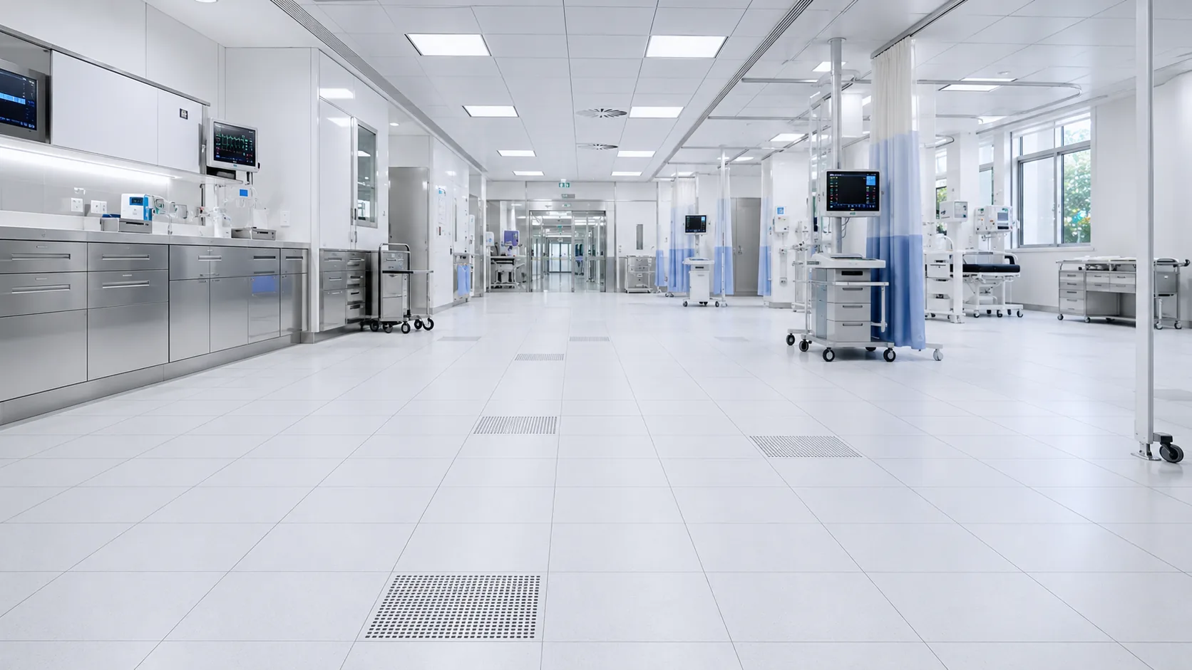 Ziekenhuizen — verhoogde vloer door Anomalie System Floors